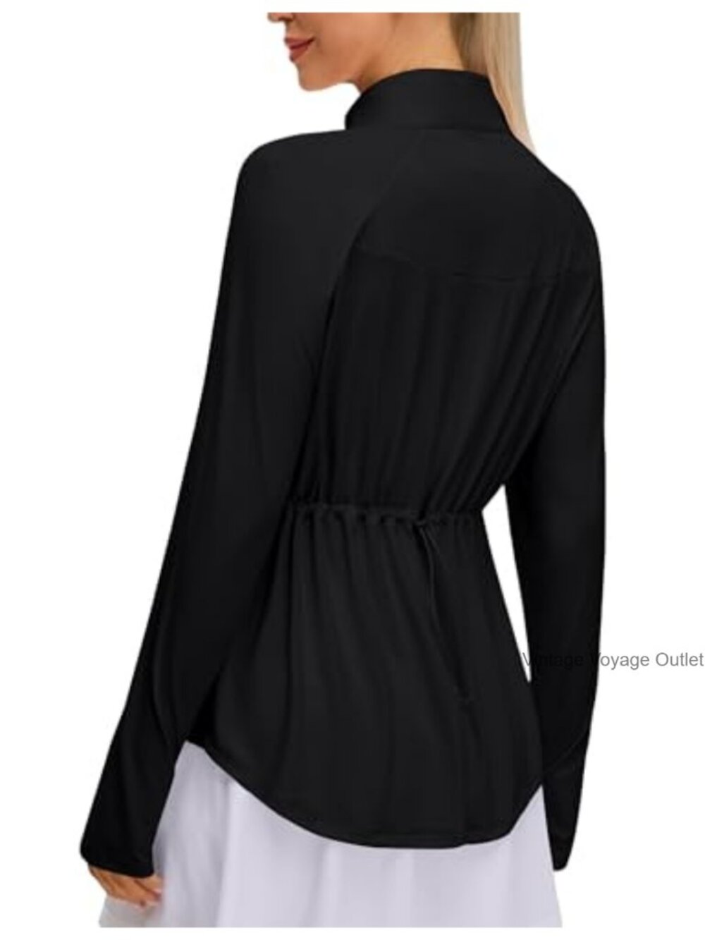 Women's UPF 50+ Sun Shirt Zip Up Long Sleeve Lightweight Athletic Jacket with